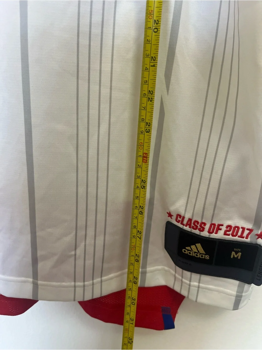 adidas White Red Blue McDonald's All American Basketball Jersey